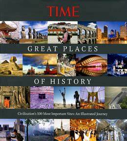 Book cover with "great places of history showing well known landmarks. 