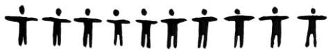 Now, spread out your arms in line in preparation for walking the sweep.