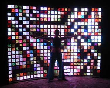 Pixilated art project at Black Rock City. 