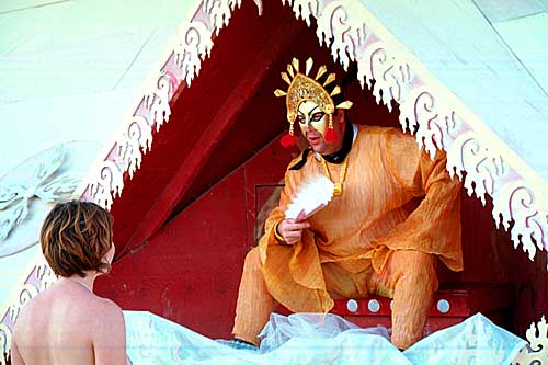 The Golden One - an art project at Black Rock City. 