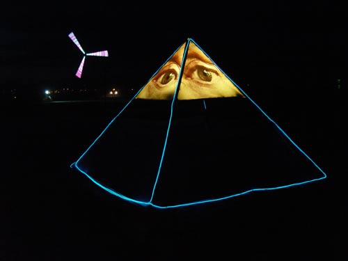 Art with eye in Black Rock City. 