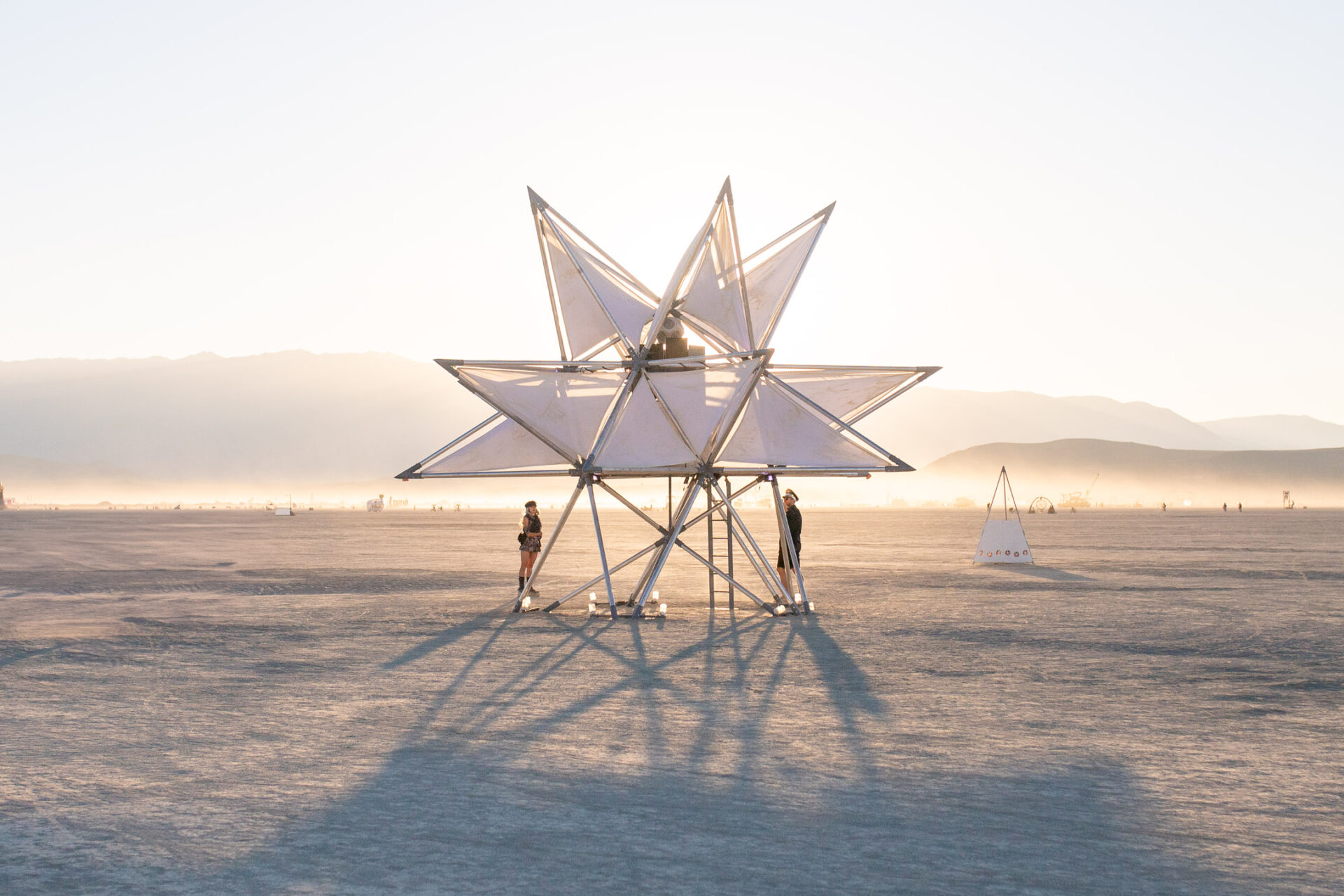 Spiky white art piece
