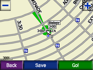 Garmin GPS Map of BRC screenshot showing a portion of the Black Rock City map. 