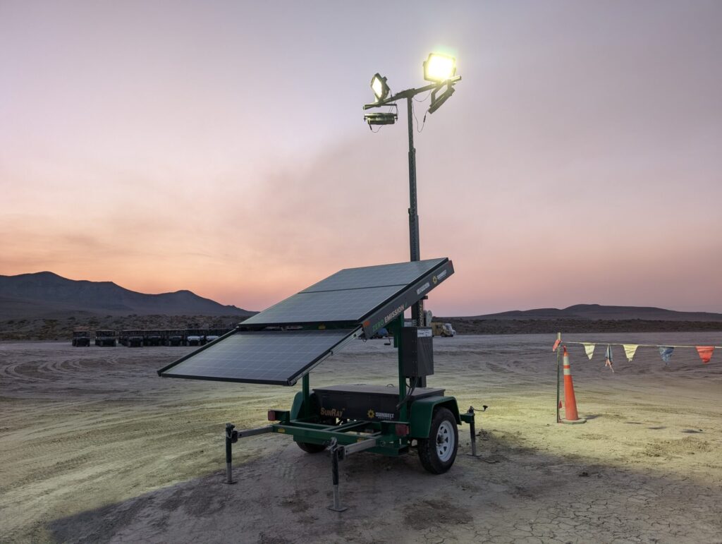 A large solar panel in Black Rock City