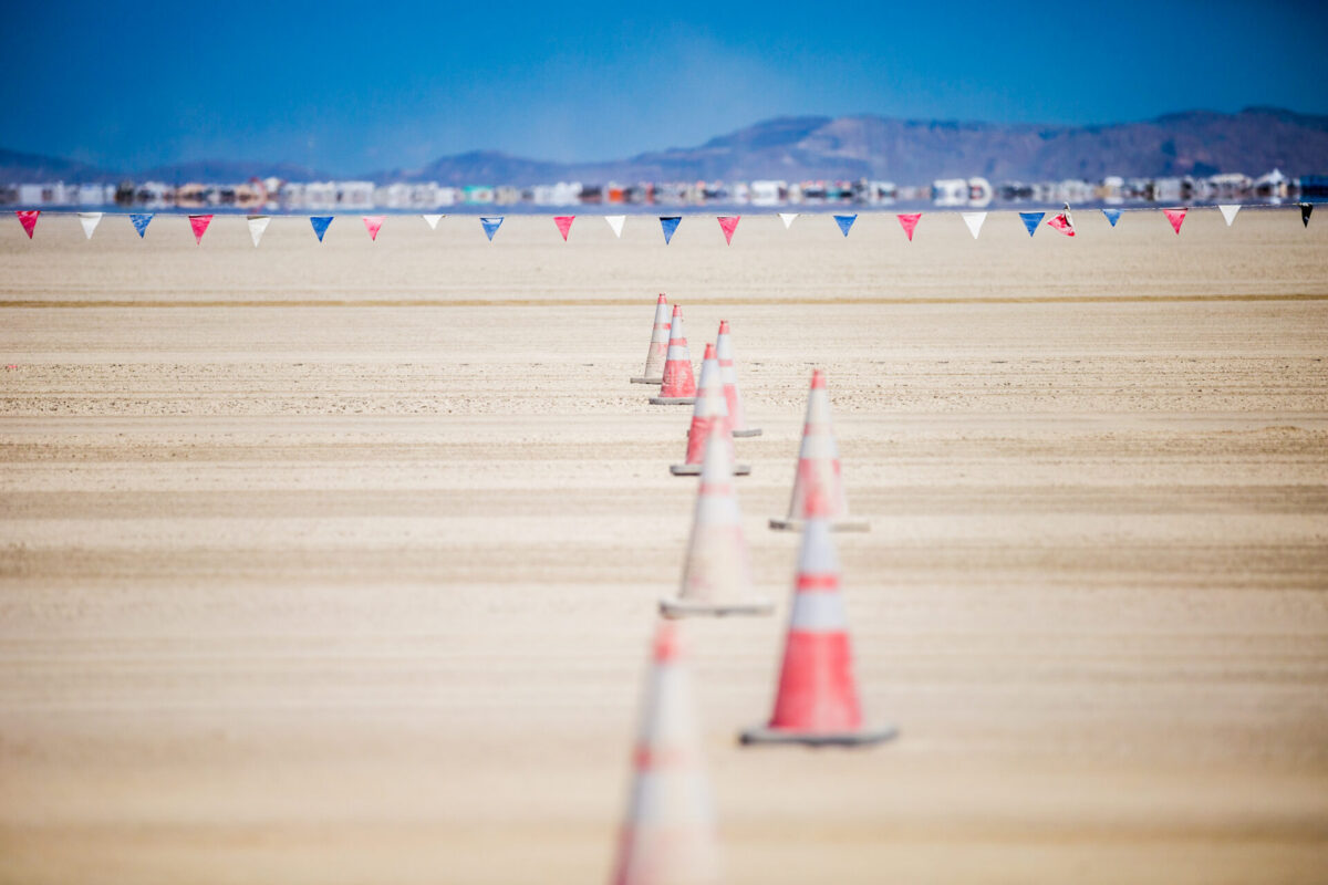cones and flags