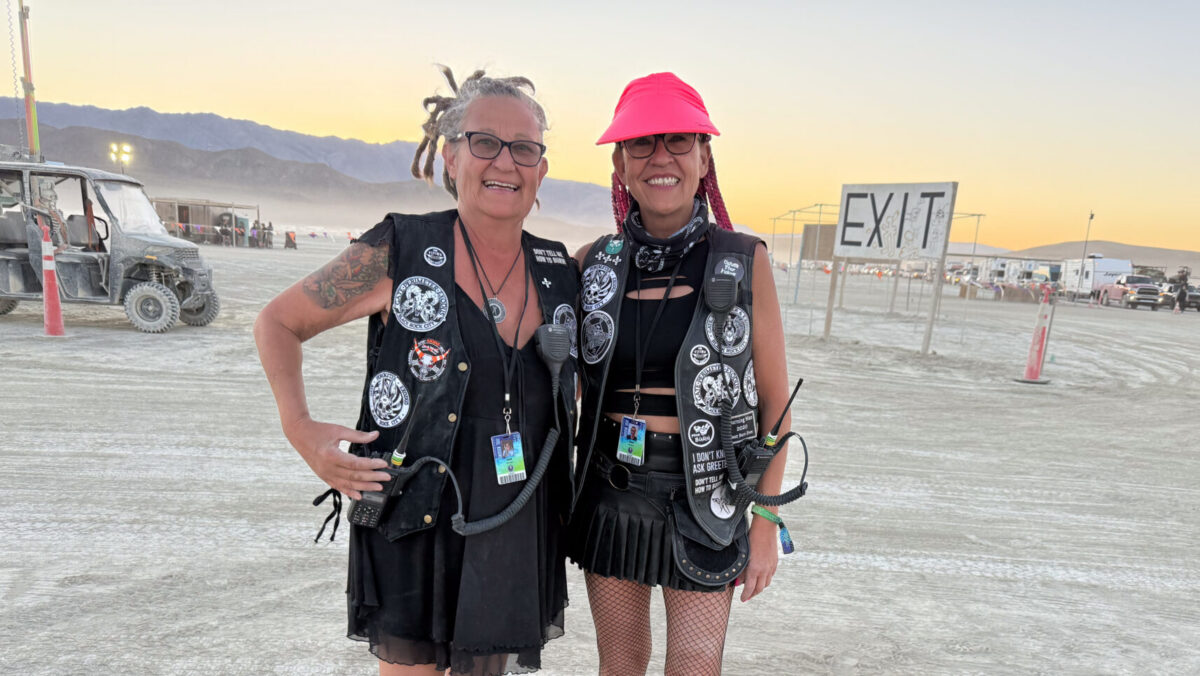 Volunteers smiling
